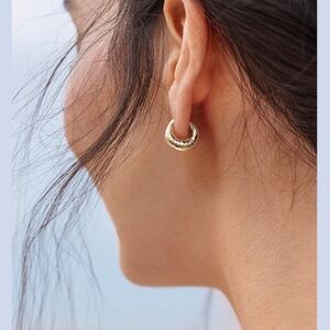 Monica Vinader Deia Huggie Earrings, Sterling Silver